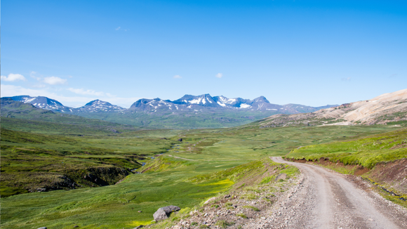 View along the Víknaslóðir Trail in the Eastfjords of Iceland.