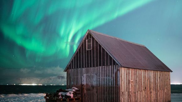 Northern Lights over Reykjavík, Iceland