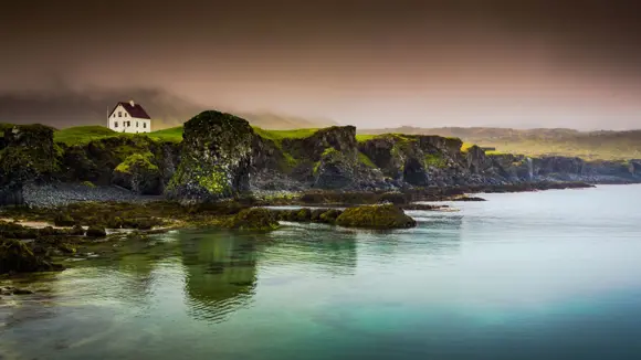 Scenic coastal views in Arnarstapi, Iceland.