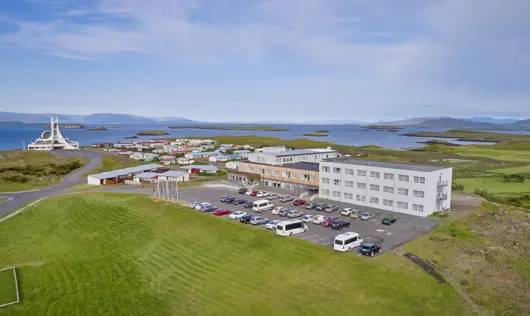  Aerial view of the Fosshotel Stykkishólmur in West Iceland