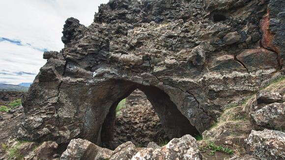 Lava fields at Dimmuborgir, close to Hverfjall