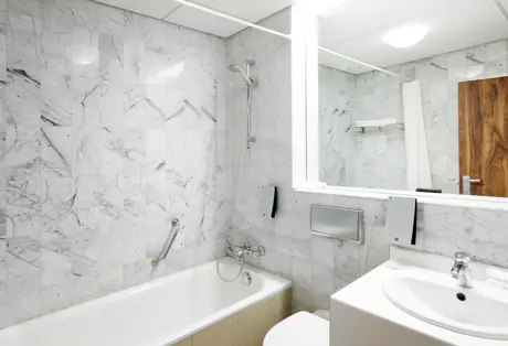 Standard Double or Twin Room Bathroom at Hotel Reykjavik Grand 