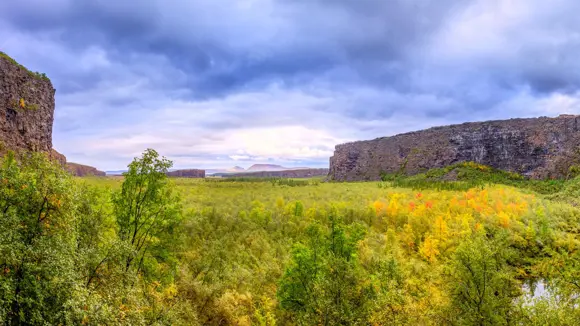 Ásbyrgi Canyon in North Iceland