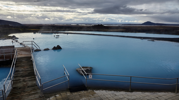  Geothermal  Mývatn Nature Baths with vast views behind