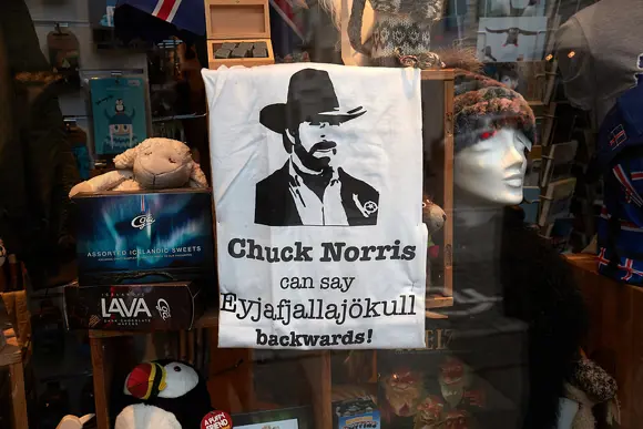 An Icelandic souvenir shop window.