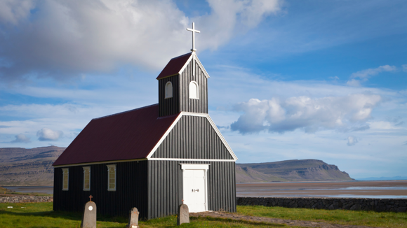  Raudasandur church. Westfjords. Iceland.