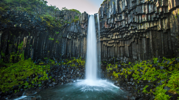 Svartifoss waterfall in Iceland.