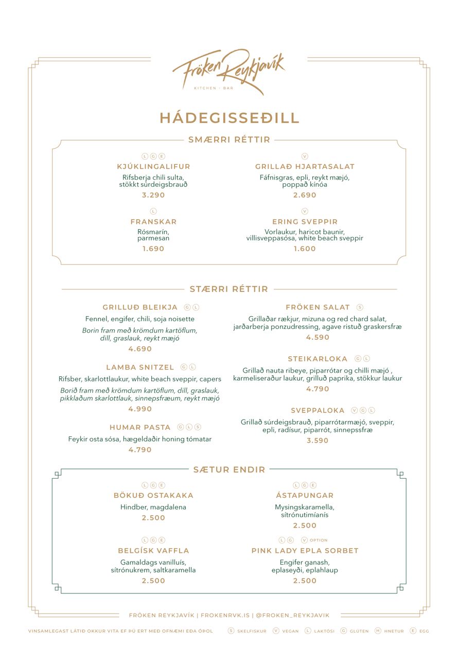 Hádegisverðarseðill 