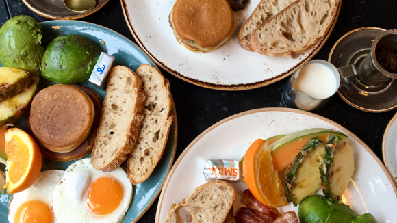 Selection of brunch items in Iceland.