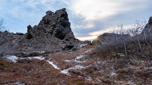 Otherworldly landscapes at Dimmuborgir