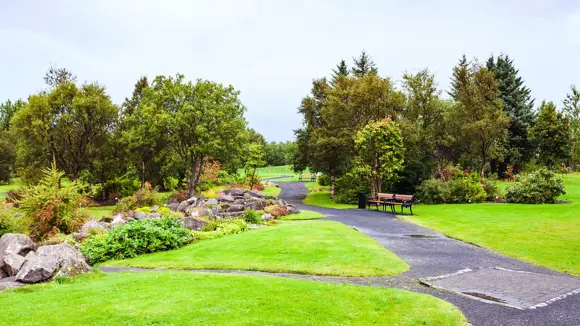 Grasagarður Botanical Garden in Reykjavík.