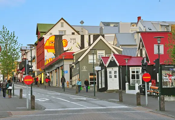 Shops in downtown Reykjavík.